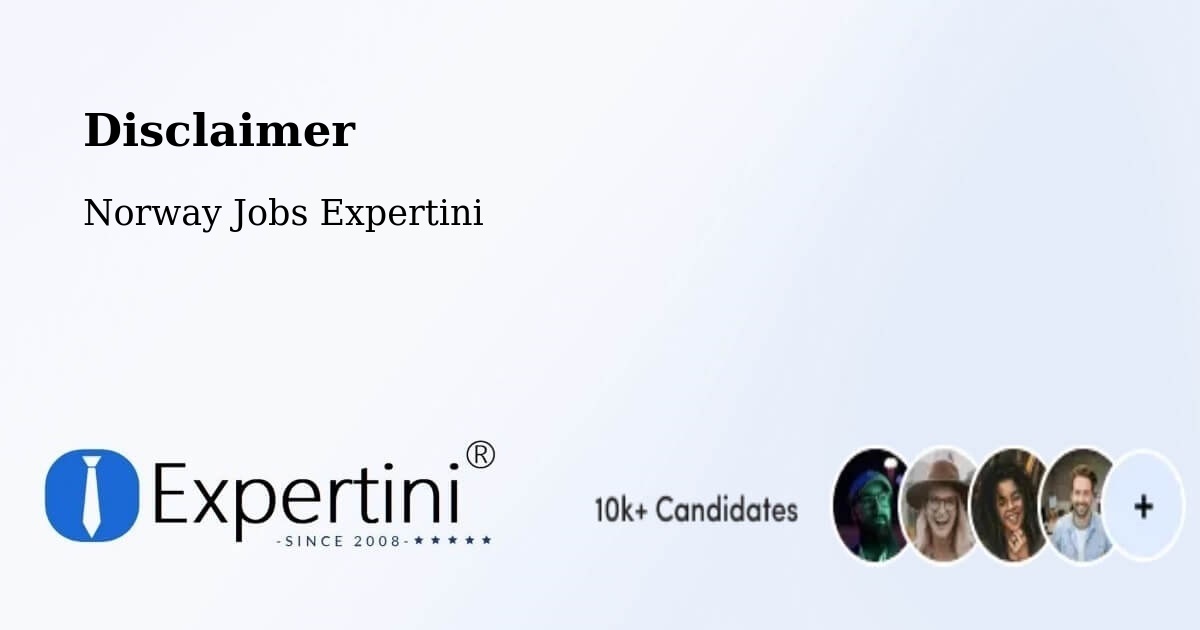 Disclaimer – Evjen - Norway Jobs Expertini